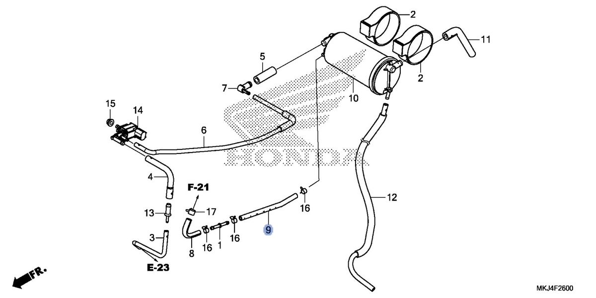 Honda OEM part 17419-MKJ-A00
