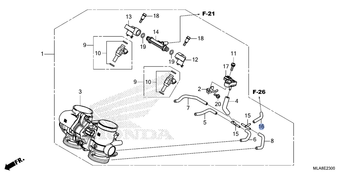 Honda OEM part 17419-MLA-A00
