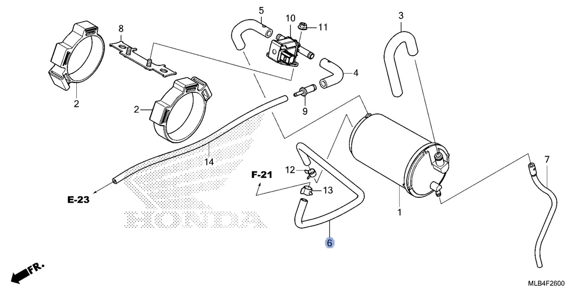Honda OEM part 17419-MLC-A00