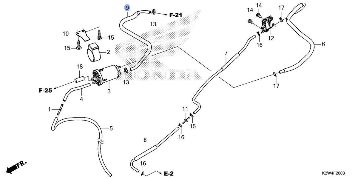 Honda OEM part 17420-K2W-A20