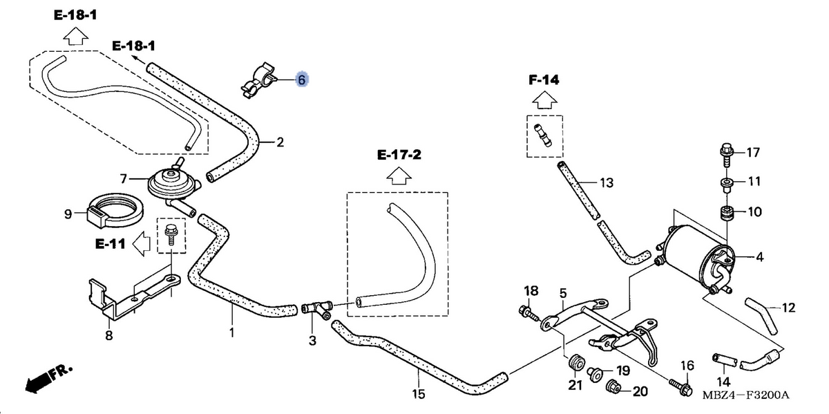 Honda OEM part 17420-MBZ-L10