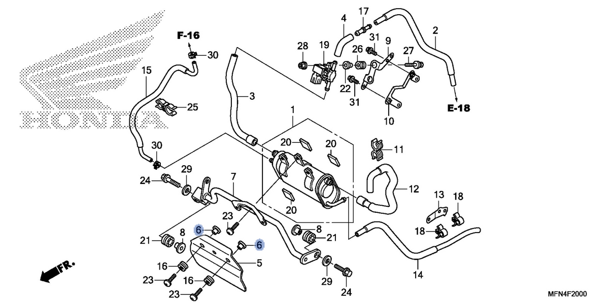 Honda OEM part 17421-MFN-L60