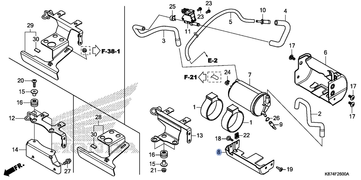Honda OEM part 17422-K87-L00