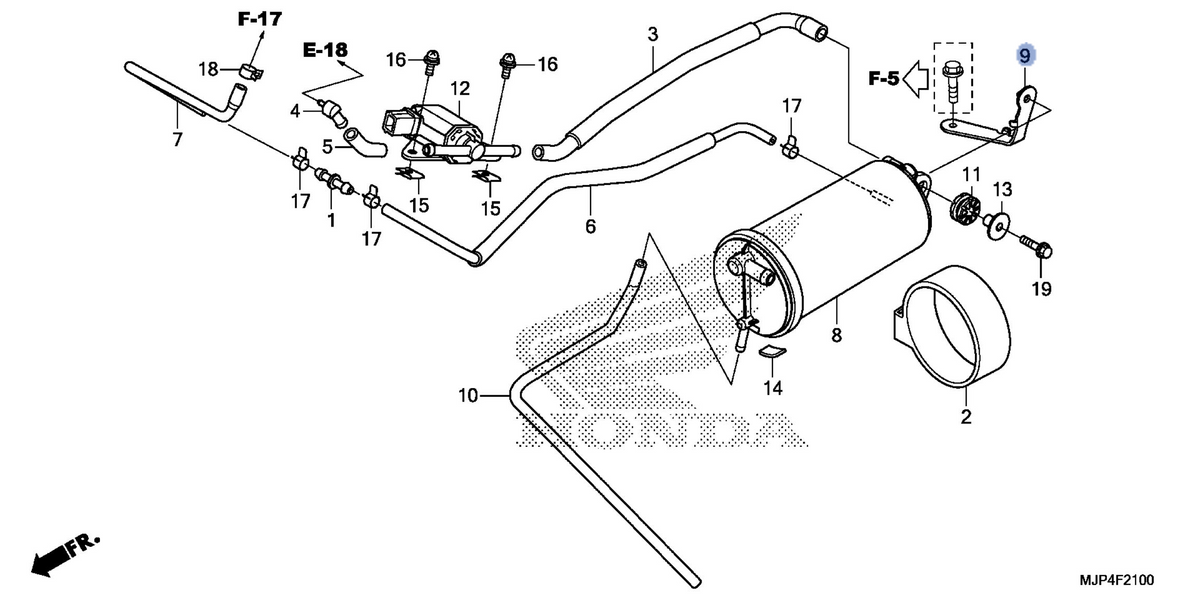 Honda OEM part 17422-MJP-A60