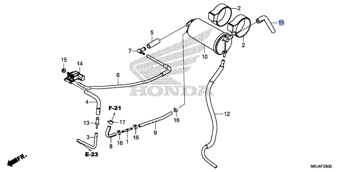 Honda OEM part 17422-MKJ-D00