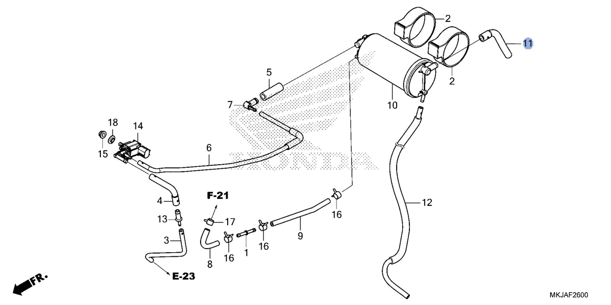 Honda OEM part 17422-MKJ-E50