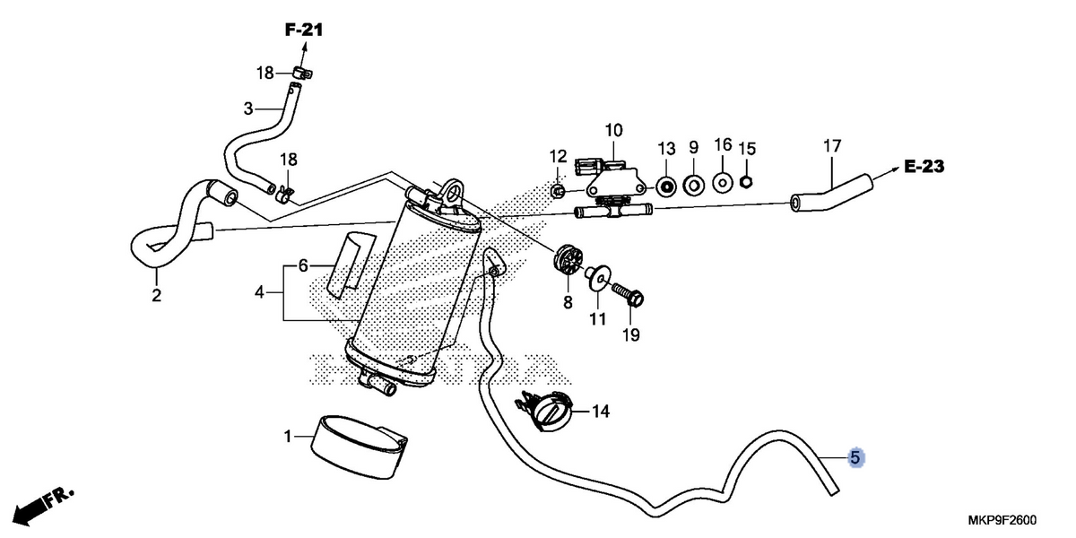 Honda OEM part 17423-MKP-J00