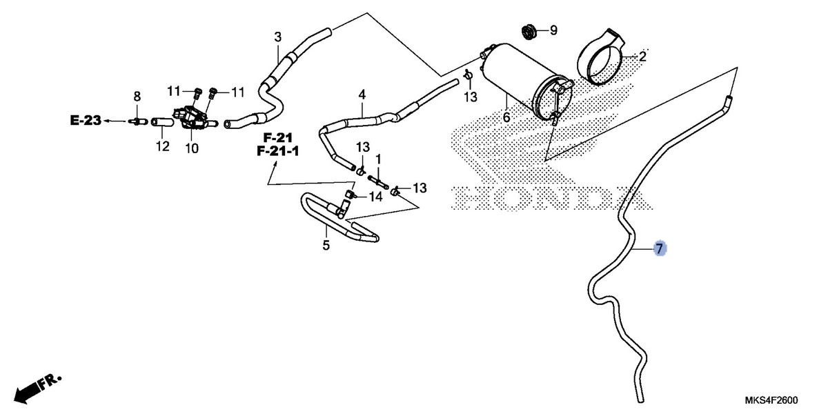 Honda OEM part 17423-MKS-E00