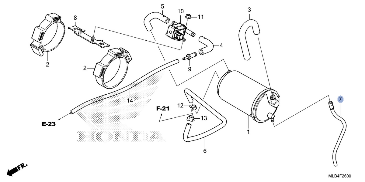 Honda OEM part 17423-MLB-D00