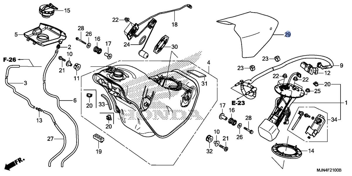 Honda OEM part 17425-MJN-A00