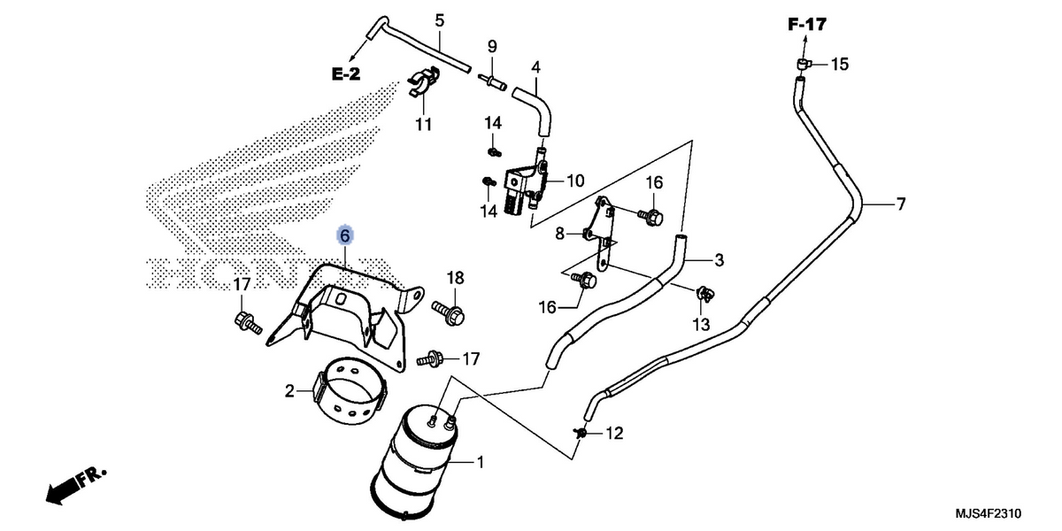 Honda OEM part 17425-MJS-A90
