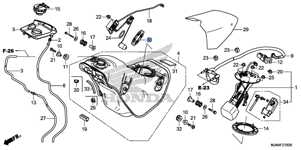Honda OEM part 17426-MJN-A00