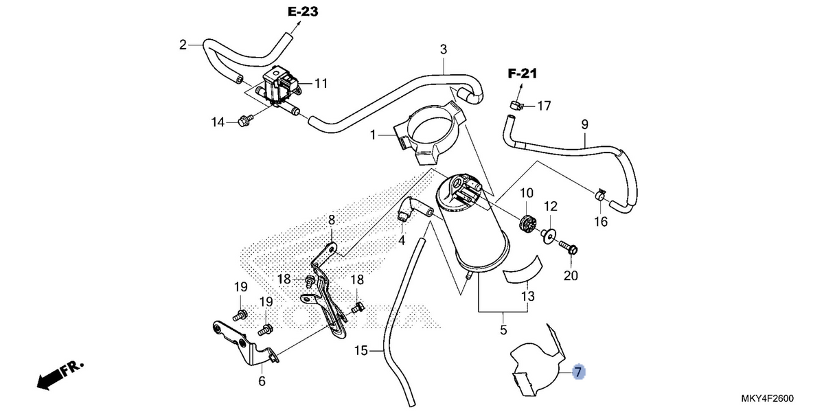 Honda OEM part 17430-MJE-TB0