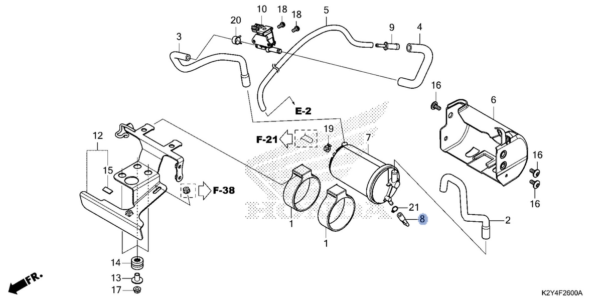 Honda OEM part 17431-K87-L00