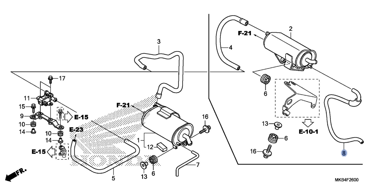 Honda OEM part 17434-MGP-A80