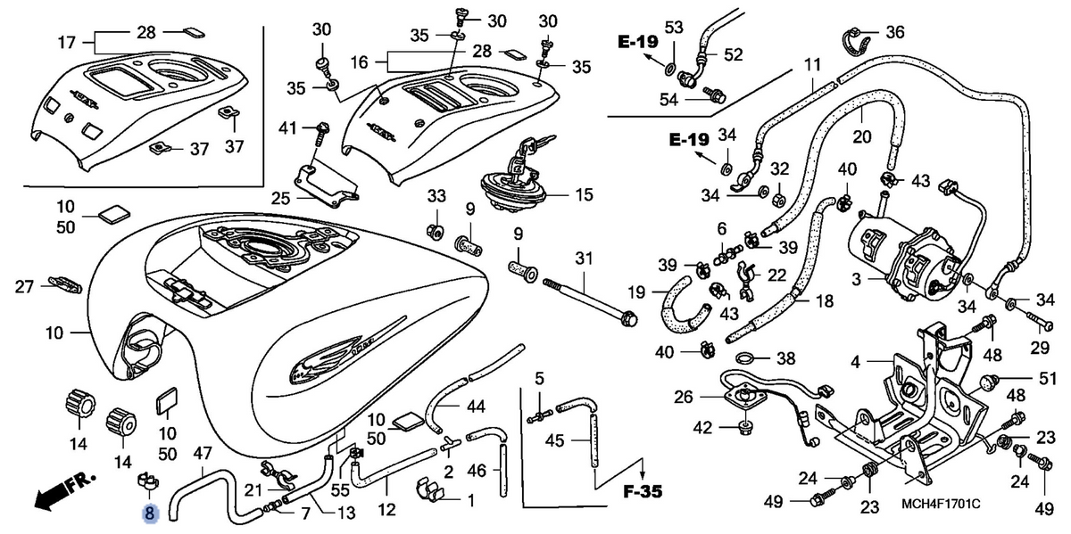 Honda OEM part 17439-PY3-A01