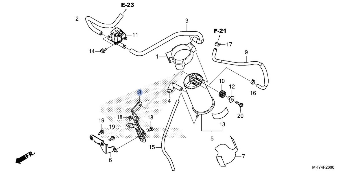 Honda OEM part 17440-MJE-L00