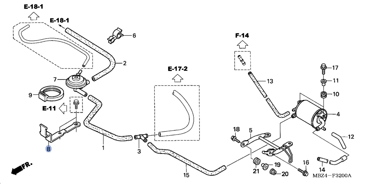 Honda OEM part 17441-MBZ-L10