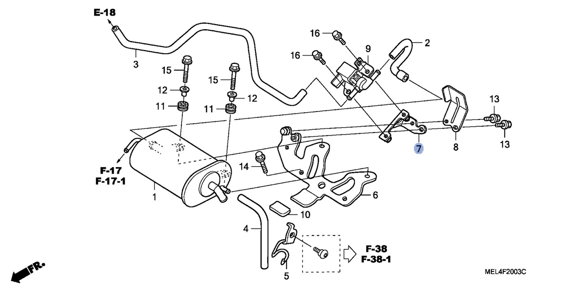 Honda OEM part 17445-MEL-770