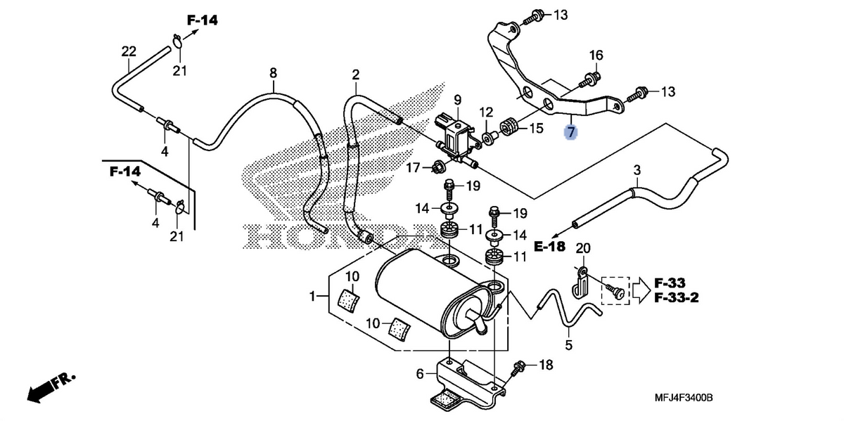 Honda OEM part 17445-MFJ-L00