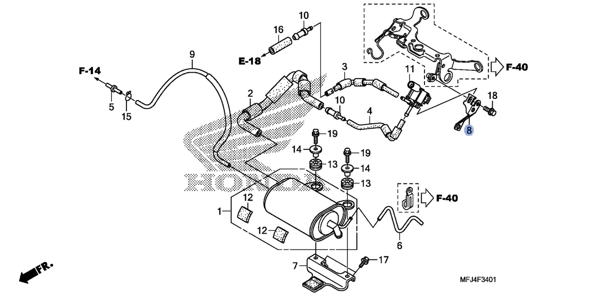 Honda OEM part 17445-MFJ-L40