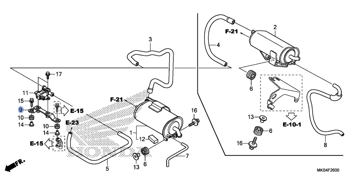 Honda OEM part 17445-MFL-770