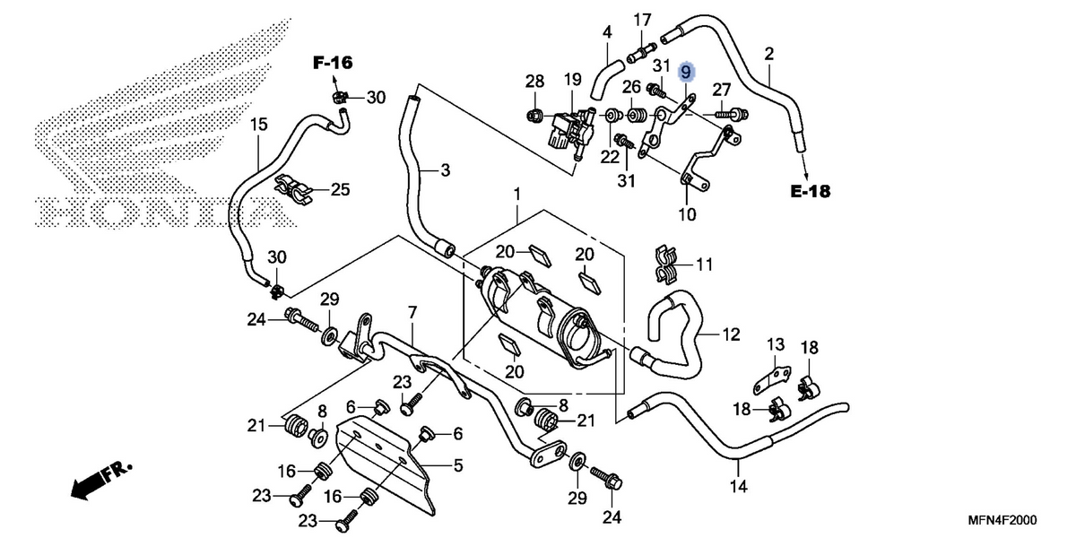 Honda OEM part 17445-MFN-L60