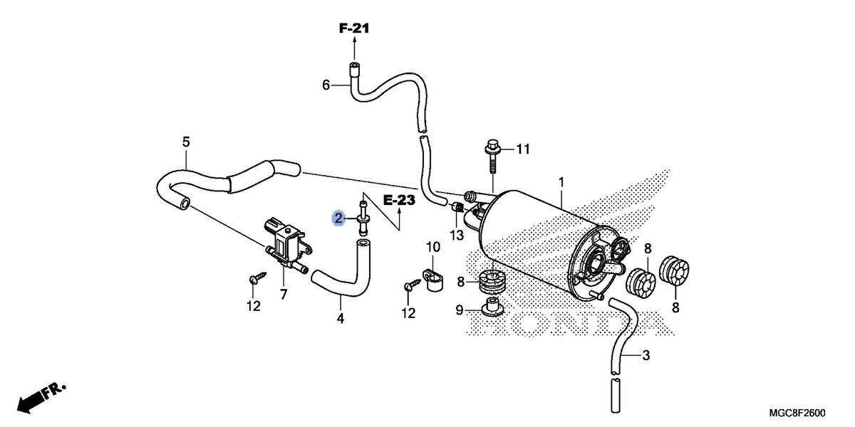 Honda OEM part 17445-MGC-JB0
