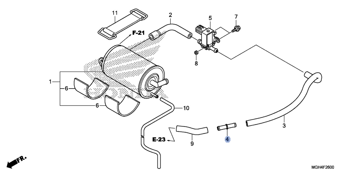 Honda OEM part 17445-MGH-H20
