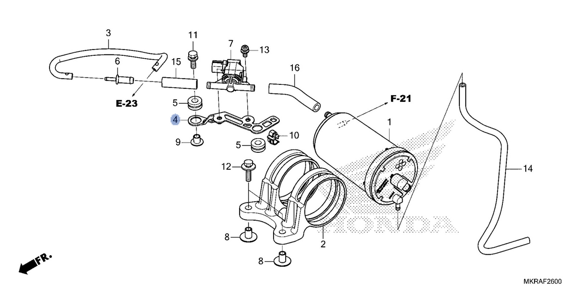 Honda OEM part 17445-MKR-D10