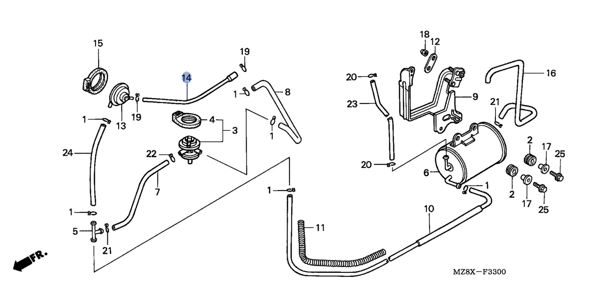 Honda OEM part 17446-MZ8-L60