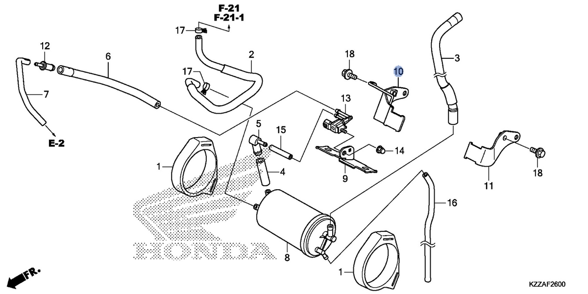 Honda OEM part 17450-KZZ-J00