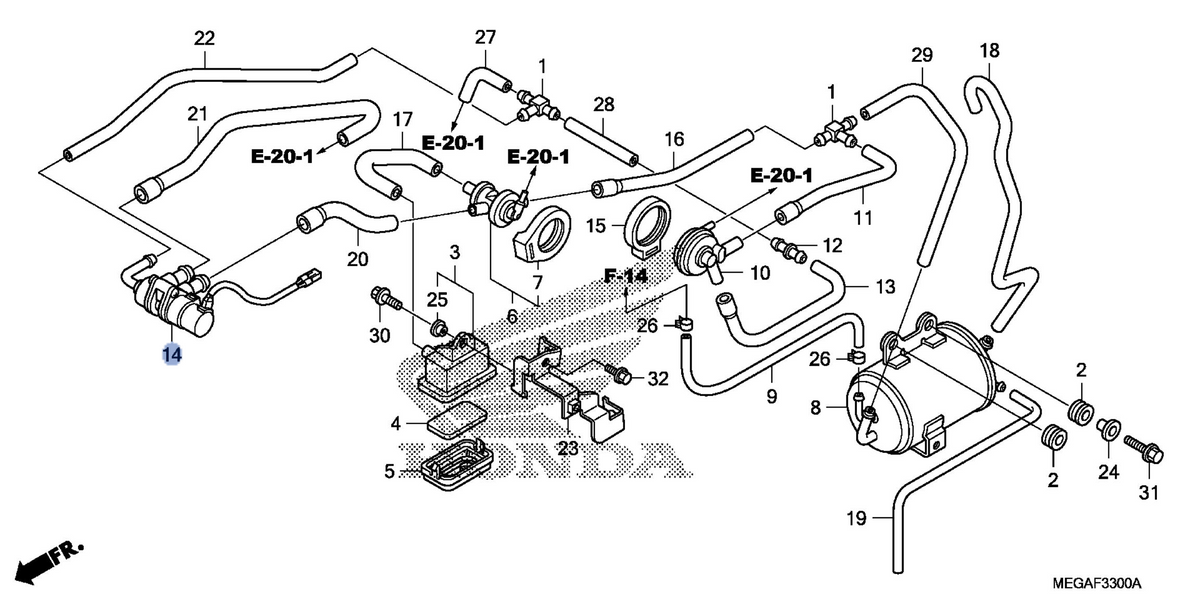 Honda OEM part 17450-MFE-771