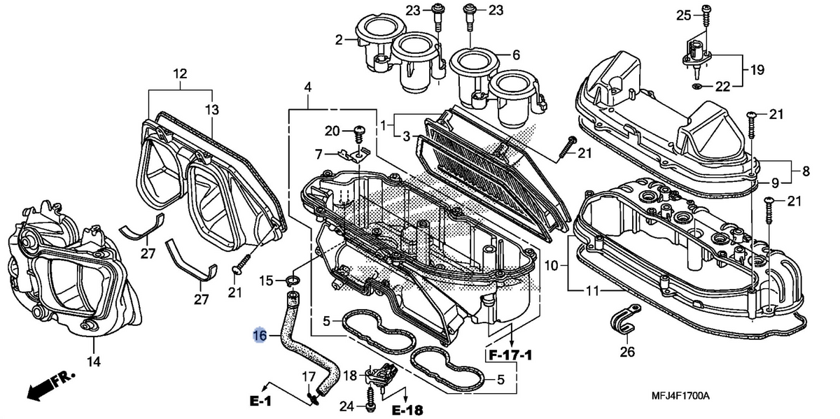 Honda OEM part 17451-MFJ-D00