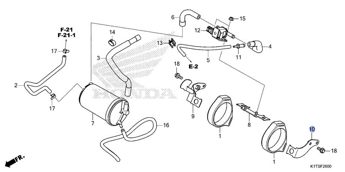 Honda OEM part 17460-K1T-EM0