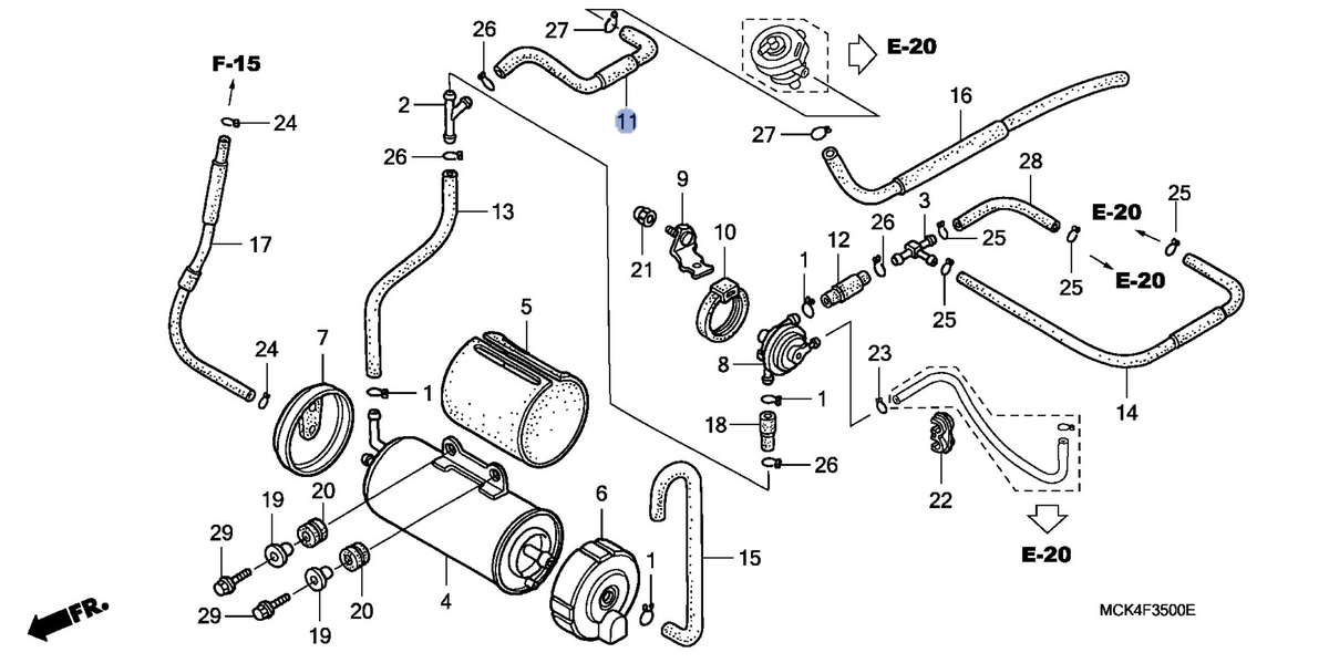 Honda OEM part 17460-MCK-L50