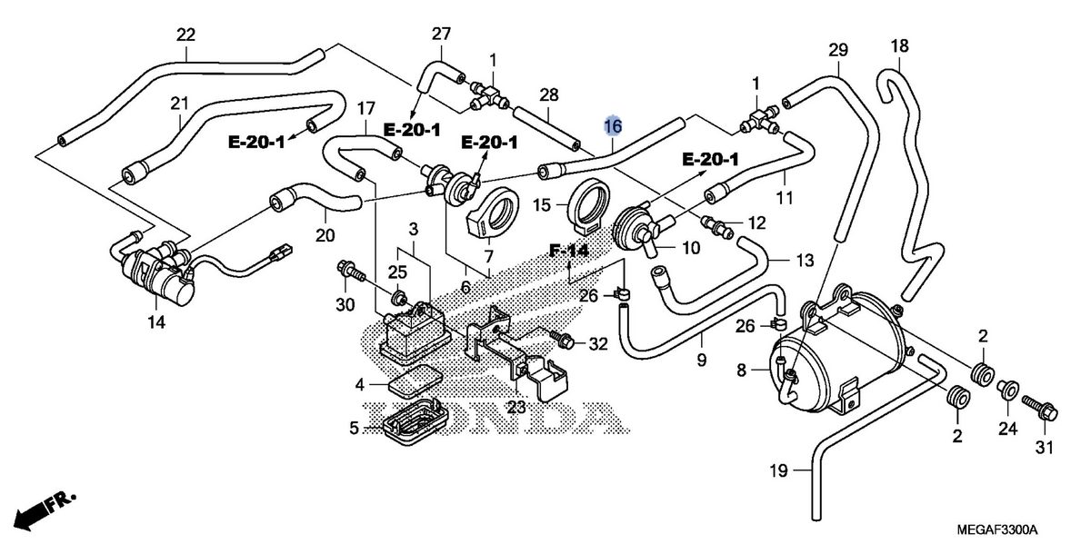 Honda OEM part 17460-MFE-770