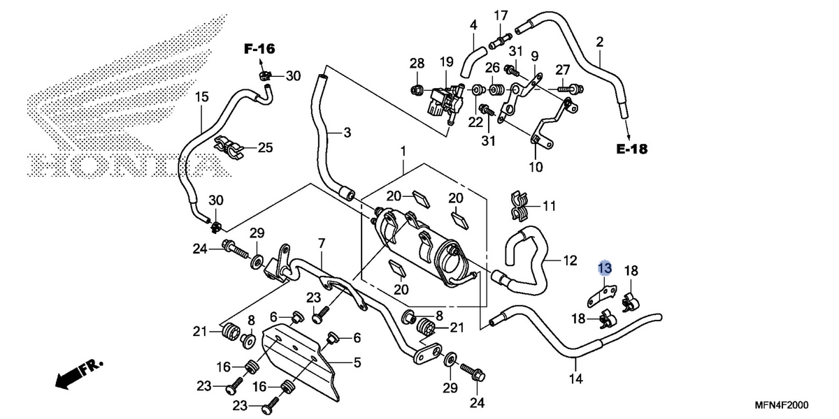 Honda OEM part 17460-MFN-L60