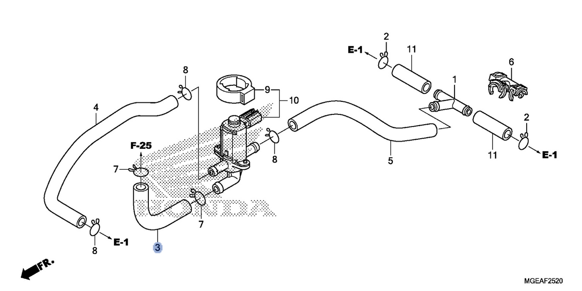 Honda OEM part 17460-MGE-000