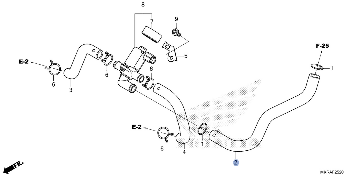 Honda OEM part 17461-MKR-D10