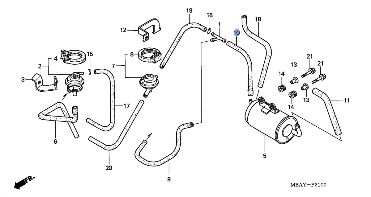 Honda OEM part 17462-MBA-770