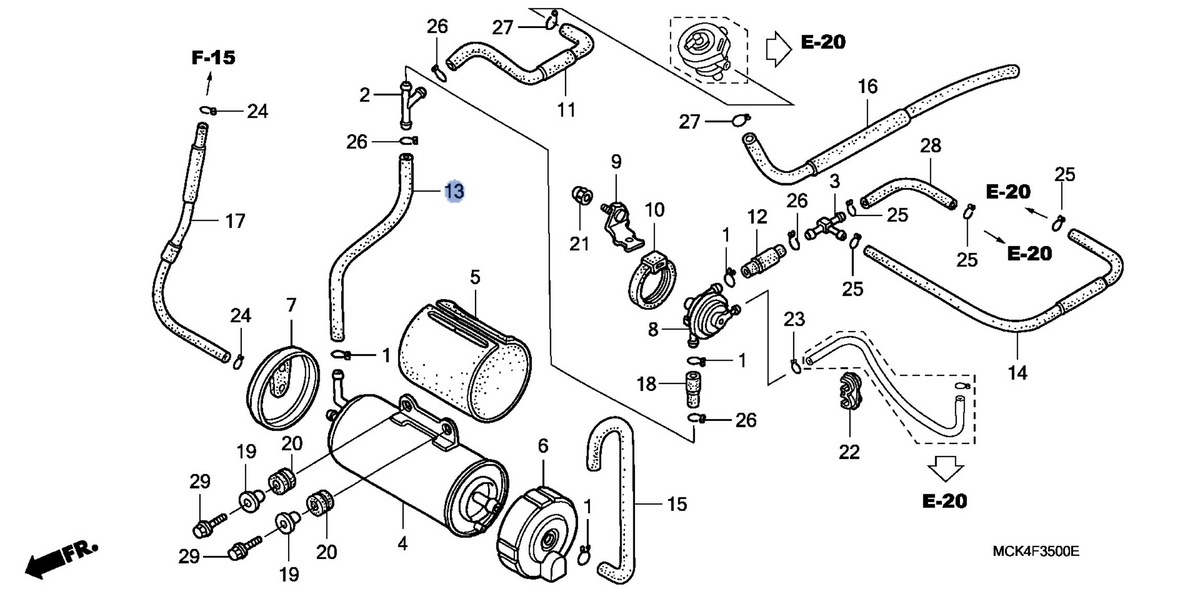 Honda OEM part 17462-MCK-L50