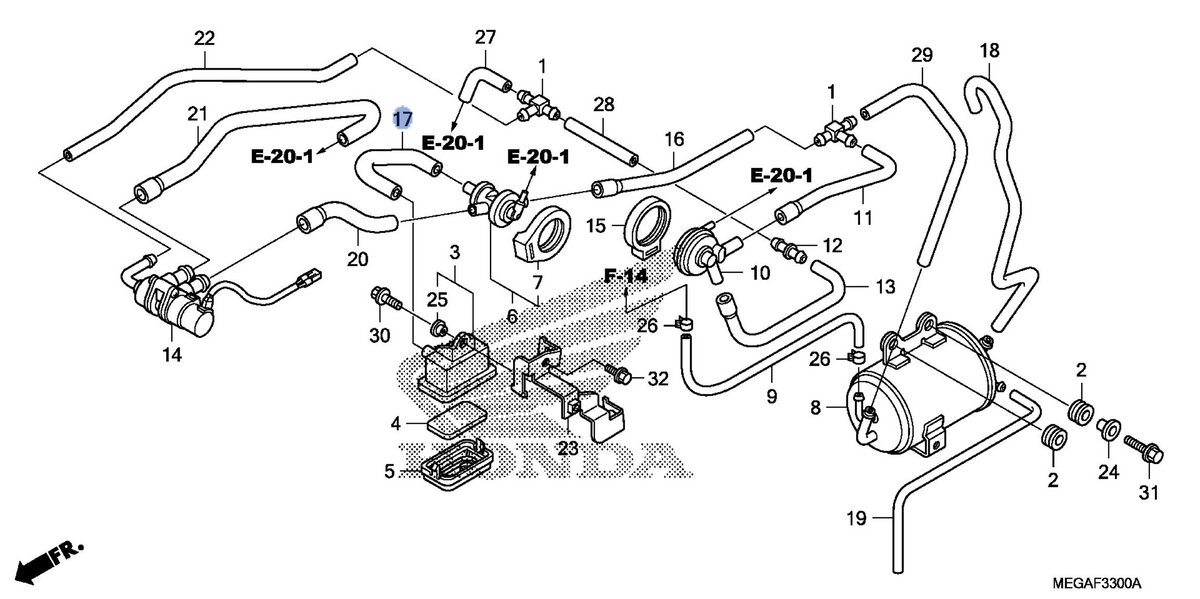 Honda OEM part 17462-MFE-770