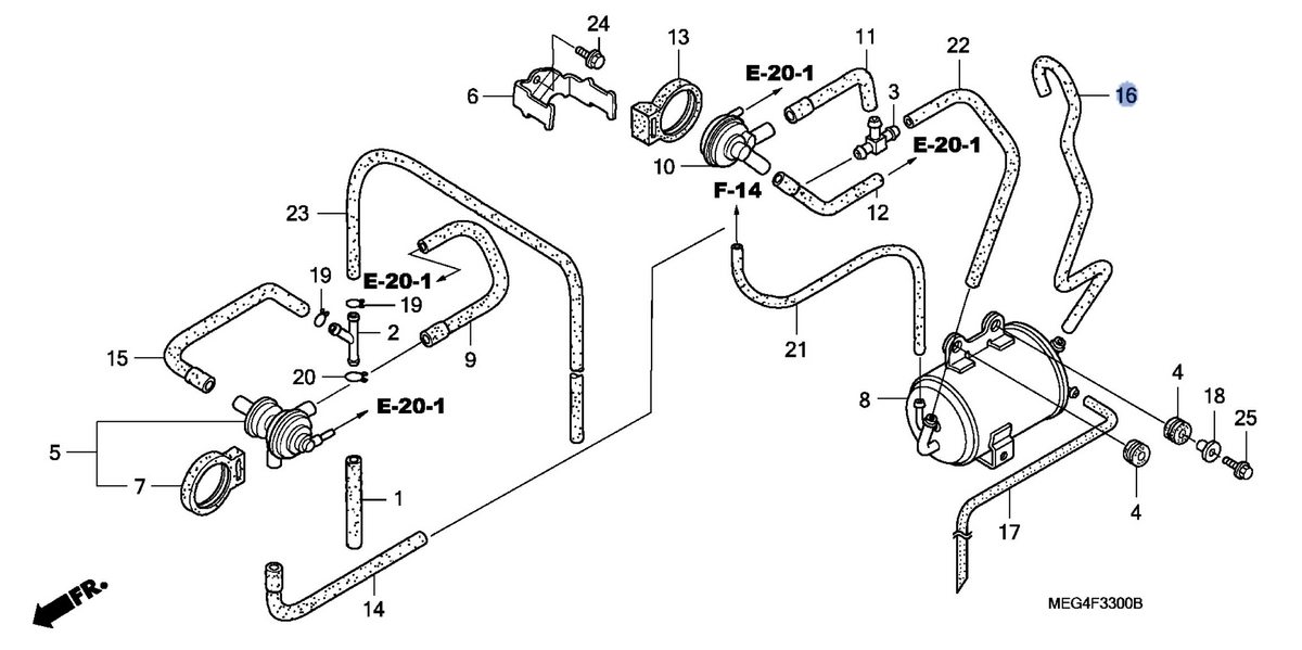 Honda OEM part 17464-MEG-770
