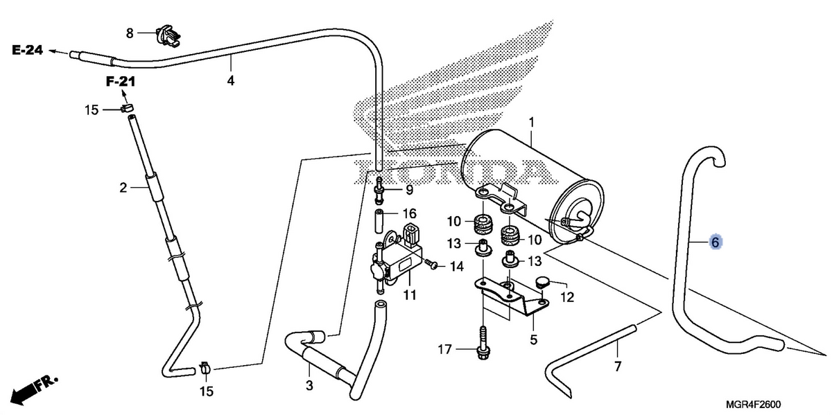 Honda OEM part 17464-MGR-770
