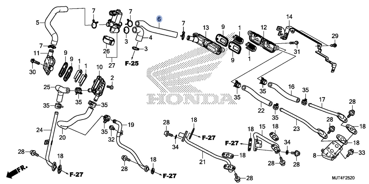 Honda OEM part 17464-MJT-E00