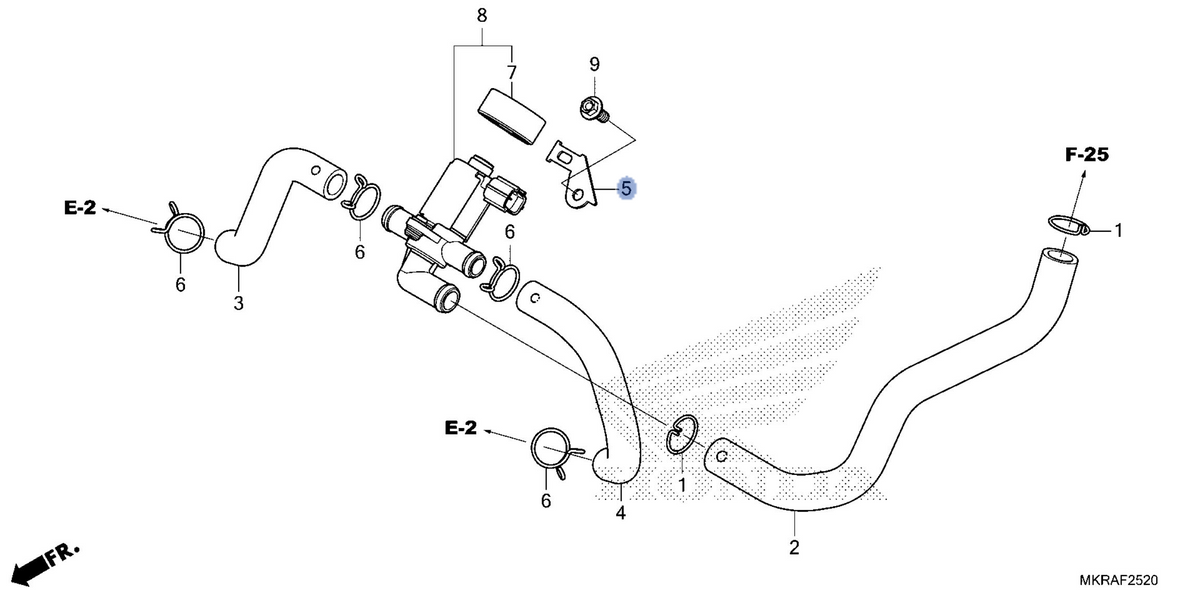 Honda OEM part 17464-MKR-D10