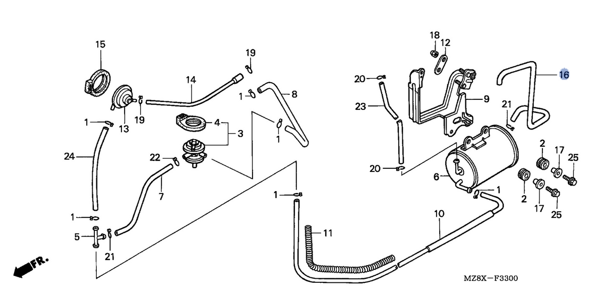 Honda OEM part 17464-MR1-680