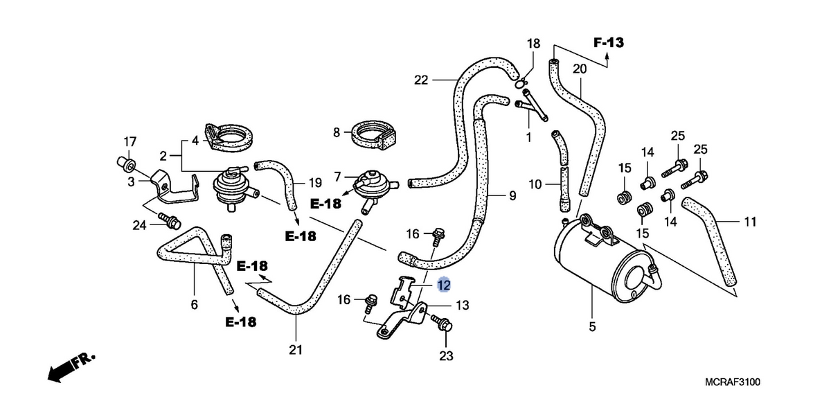 Honda OEM part 17465-MCR-L00