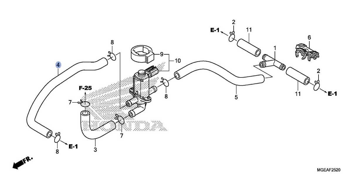 Honda OEM part 17465-MGE-000